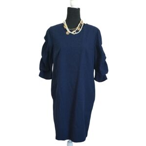BIGIO COLLECTION Chic Long Sleeve Navy Dress. SIZE 10